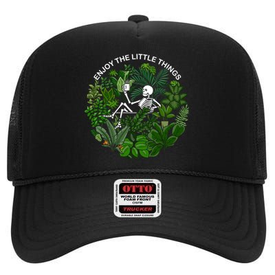 Plant Gifts Enjoy The Little Things High Crown Mesh Back Trucker Hat