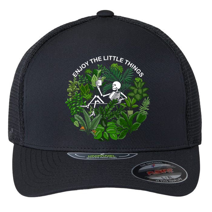 Plant Gifts Enjoy The Little Things Flexfit Unipanel Trucker Cap