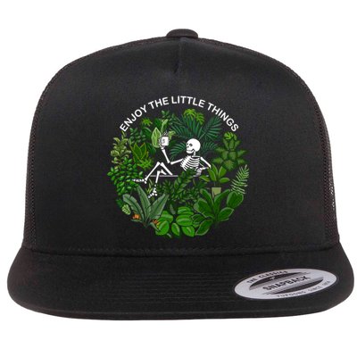 Plant Gifts Enjoy The Little Things Flat Bill Trucker Hat