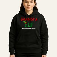 Personalize Grandpa Elf Custom Family Matching Christmas Hoodie