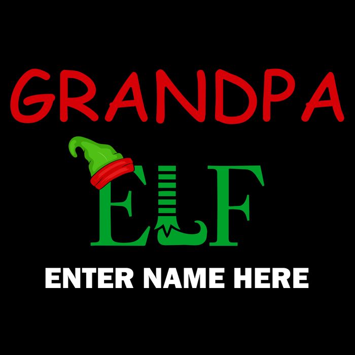 Personalize Grandpa Elf Custom Family Matching Christmas 7-Panel Snapback Hat