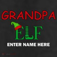 Personalize Grandpa Elf Custom Family Matching Christmas Adult Drive Performance Visor