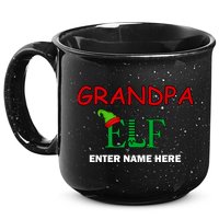 Personalize Grandpa Elf Custom Family Matching Christmas 15oz Campfire Ceramic Mug