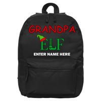 Personalize Grandpa Elf Custom Family Matching Christmas 16 in Basic Backpack