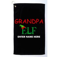 Personalize Grandpa Elf Custom Family Matching Christmas Golf Towel