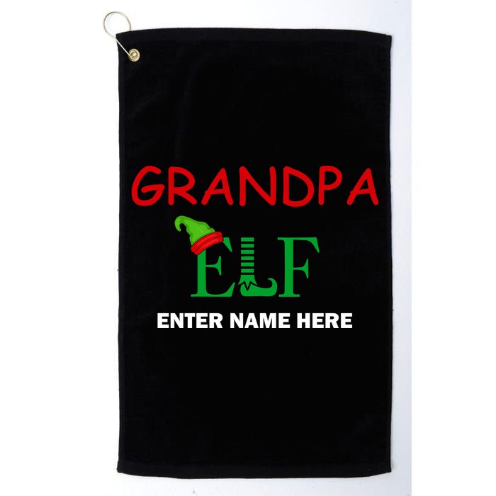 Personalize Grandpa Elf Custom Family Matching Christmas Golf Towel