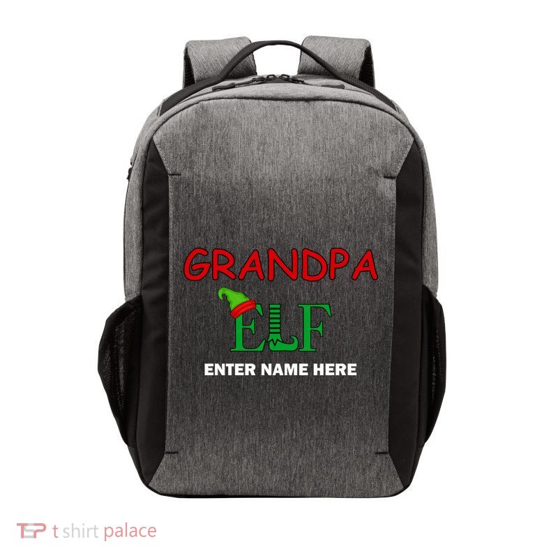 Personalize Grandpa Elf Custom Family Matching Christmas Vector Backpack