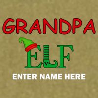 Personalize Grandpa Elf Custom Family Matching Christmas Garment-Dyed Women's Muscle Tee