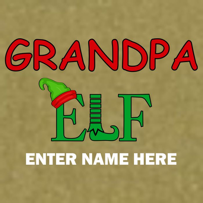 Personalize Grandpa Elf Custom Family Matching Christmas Garment-Dyed Women's Muscle Tee
