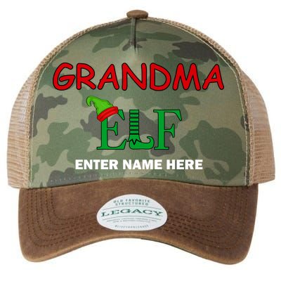 Personalize Grandma Elf Custom Family Matching Christmas Legacy Tie Dye Trucker Hat