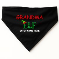Personalize Grandma Elf Custom Family Matching Christmas USA-Made Doggie Bandana