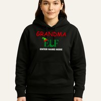 Personalize Grandma Elf Custom Family Matching Christmas Hoodie