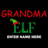 Personalize Grandma Elf Custom Family Matching Christmas Hoodie