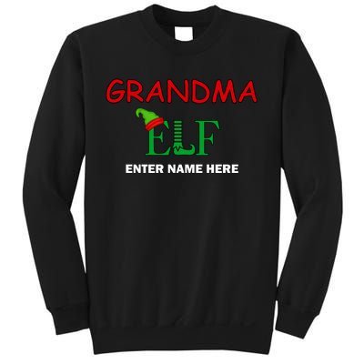 Personalize Grandma Elf Custom Family Matching Christmas Sweatshirt