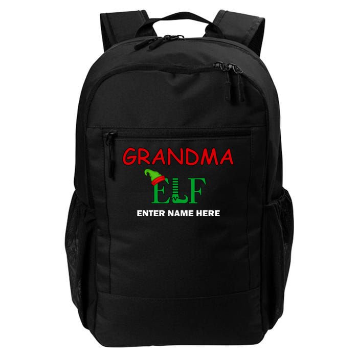 Personalize Grandma Elf Custom Family Matching Christmas Daily Commute Backpack