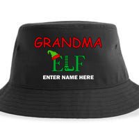 Personalize Grandma Elf Custom Family Matching Christmas Sustainable Bucket Hat