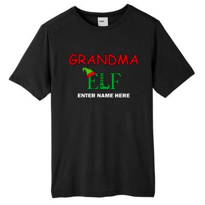 Personalize Grandma Elf Custom Family Matching Christmas Tall Fusion ChromaSoft Performance T-Shirt