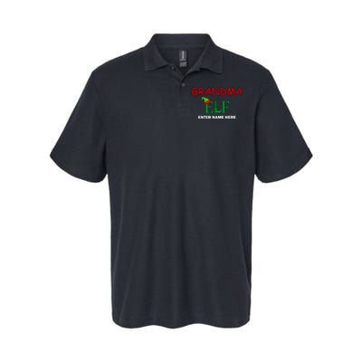 Personalize Grandma Elf Custom Family Matching Christmas Softstyle Adult Sport Polo