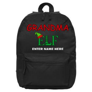 Personalize Grandma Elf Custom Family Matching Christmas 16 in Basic Backpack