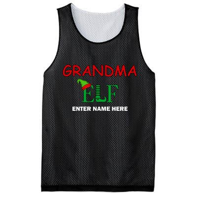 Personalize Grandma Elf Custom Family Matching Christmas Mesh Reversible Basketball Jersey Tank