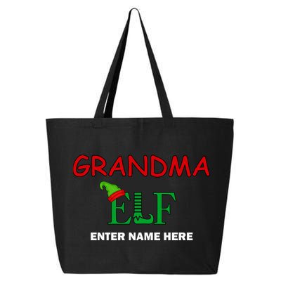 Personalize Grandma Elf Custom Family Matching Christmas 25L Jumbo Tote