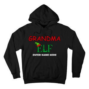 Personalize Grandma Elf Custom Family Matching Christmas Tall Hoodie