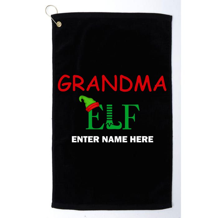 Personalize Grandma Elf Custom Family Matching Christmas Golf Towel