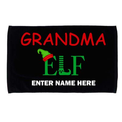 Personalize Grandma Elf Custom Family Matching Christmas Microfiber Hand Towel