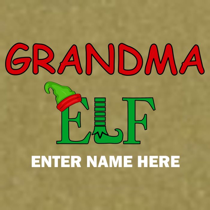 Personalize Grandma Elf Custom Family Matching Christmas Garment-Dyed Women's Muscle Tee