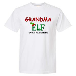 Personalize Grandma Elf Custom Family Matching Christmas Garment-Dyed Heavyweight T-Shirt