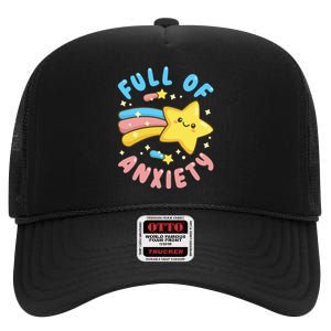 Pastel Goth Full Of Anxiety High Crown Mesh Back Trucker Hat