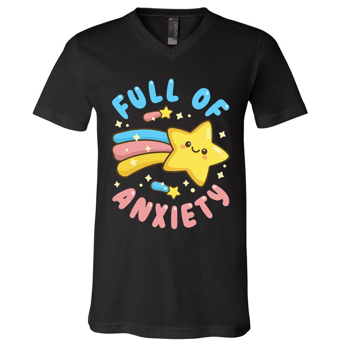 Pastel Goth Full Of Anxiety V-Neck T-Shirt