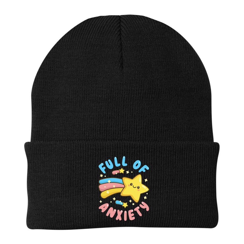 Pastel Goth Full Of Anxiety Beanie