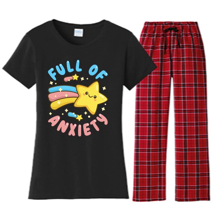 Pastel Goth Full Of Anxiety Women's Flannel Pajama Set