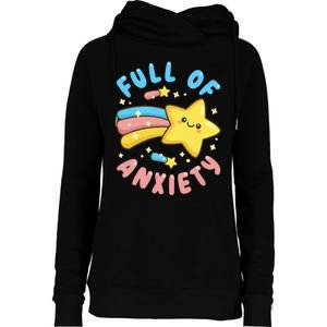 Pastel Goth Full Of Anxiety Womens Funnel Neck Pullover Hood