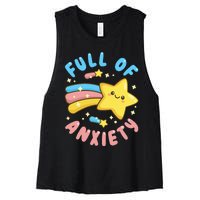 Pastel Goth Full Of Anxiety Women's Racerback Cropped Tank