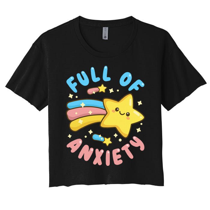 Pastel Goth Full Of Anxiety Women's Crop Top Tee