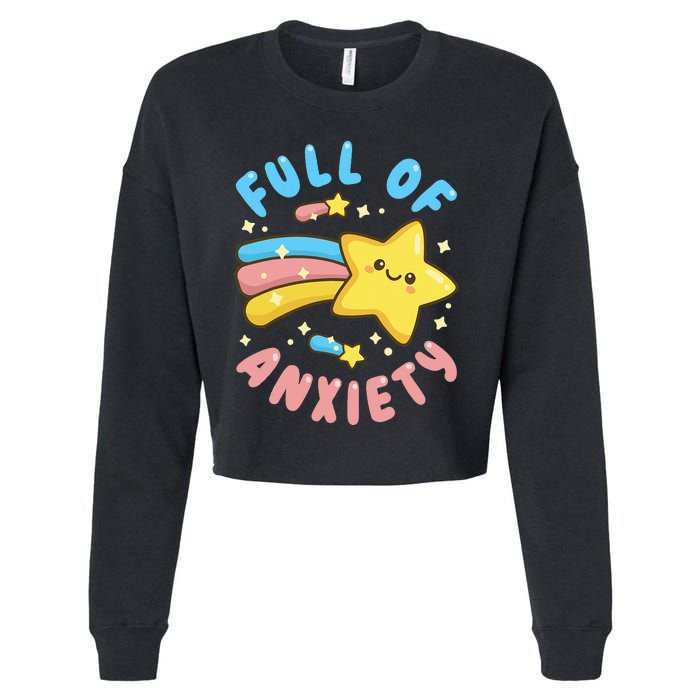 Pastel Goth Full Of Anxiety Cropped Pullover Crew