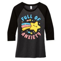 Pastel Goth Full Of Anxiety Women's Tri-Blend 3/4-Sleeve Raglan Shirt