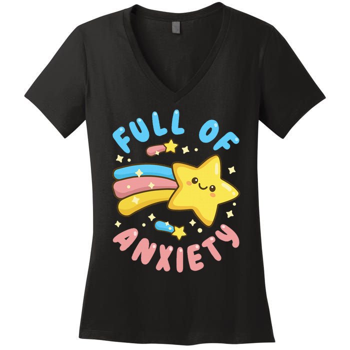 Pastel Goth Full Of Anxiety Women's V-Neck T-Shirt