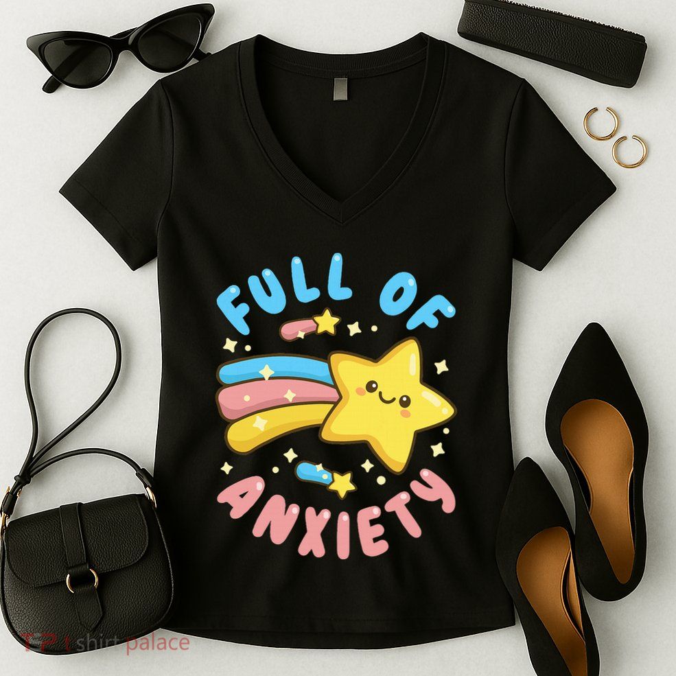Pastel Goth Full Of Anxiety Women's V-Neck T-Shirt