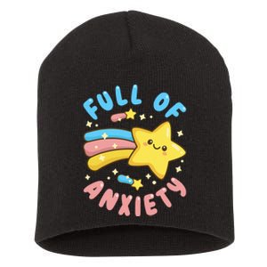 Pastel Goth Full Of Anxiety Short Acrylic Beanie