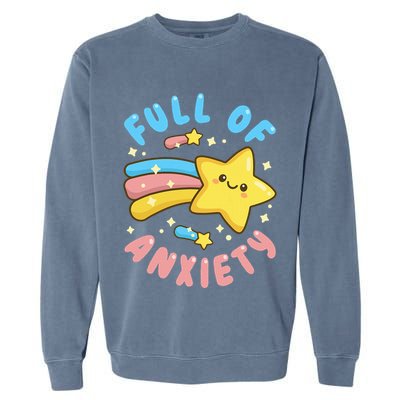 Pastel Goth Full Of Anxiety Garment-Dyed Sweatshirt