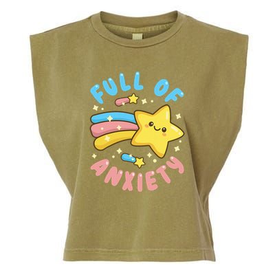 Pastel Goth Full Of Anxiety Garment-Dyed Women's Muscle Tee