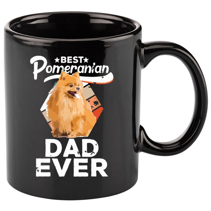Pomeranian Gifts For Men Best Pomeranian Dad Ever 11oz C Handle Ceramic Mug