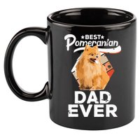 Pomeranian Gifts For Men Best Pomeranian Dad Ever 11oz C Handle Ceramic Mug