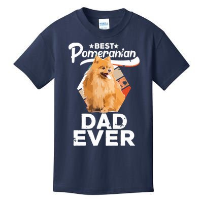 Pomeranian Gifts For Men Best Pomeranian Dad Ever Kids T-Shirt