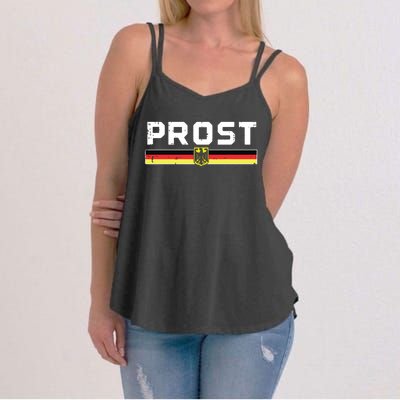 Prost German Flag Crest Eagle Bavarian Oktoberfest Women's Strappy Tank