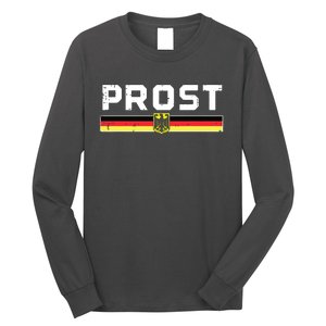 Prost German Flag Crest Eagle Bavarian Oktoberfest Long Sleeve Shirt