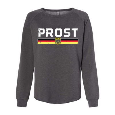 Prost German Flag Crest Eagle Bavarian Oktoberfest Womens California Wash Sweatshirt